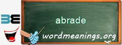 WordMeaning blackboard for abrade